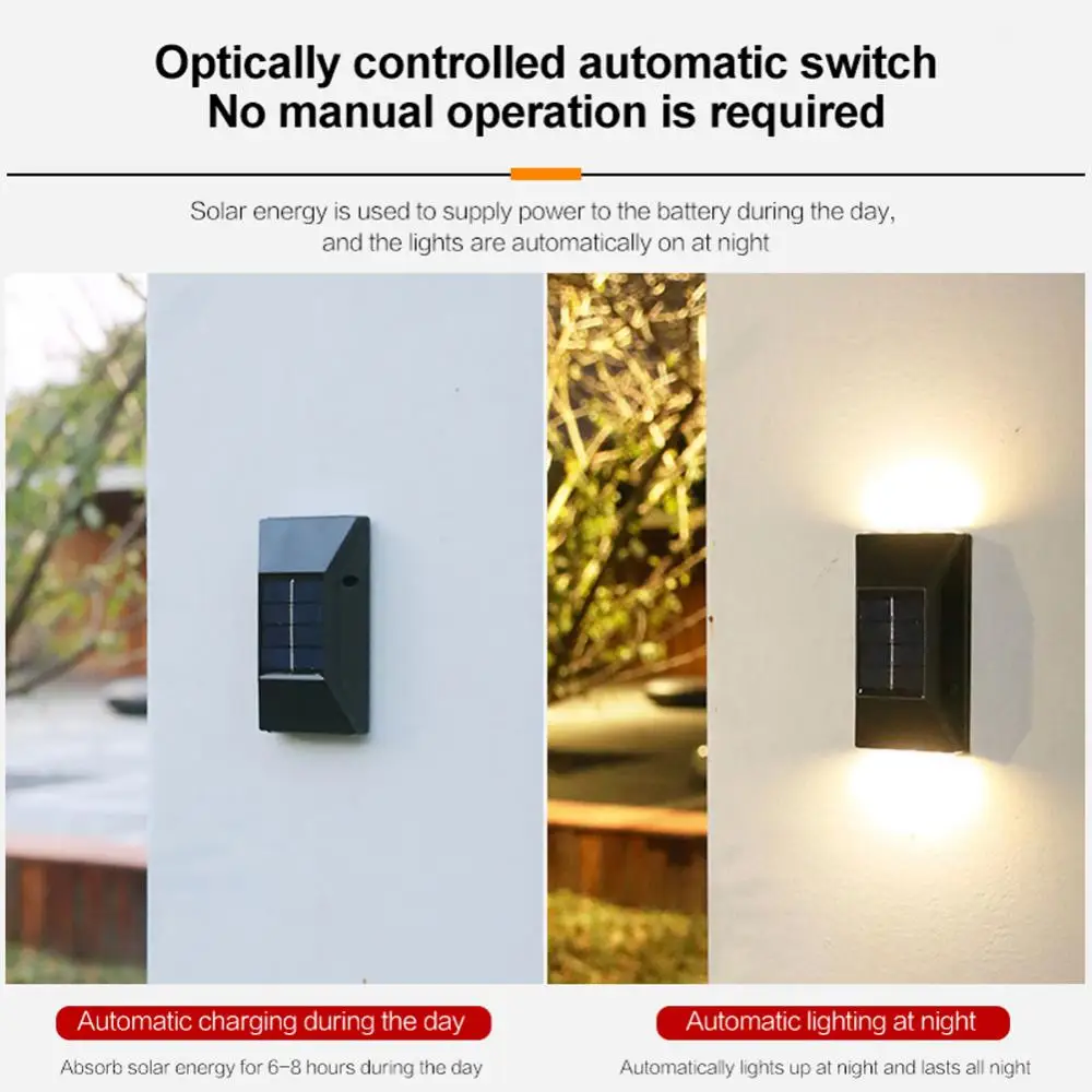 

Светящиеся Настенные фонари на солнечной батарее, уличное освещение для внутреннего двора, освещение для крыльца, украшение для террасы, водонепроницаемые лампы для мытья стен