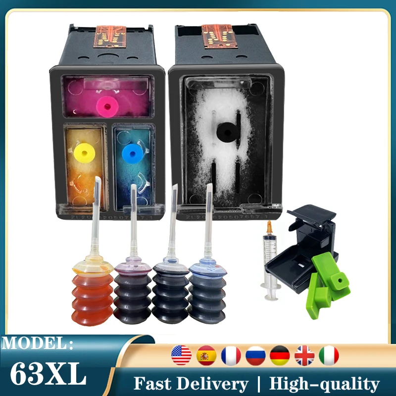 Картридж с чернилами 63XL совместимый hp 63 hp63XL hp63 чернильный картридж для принтера