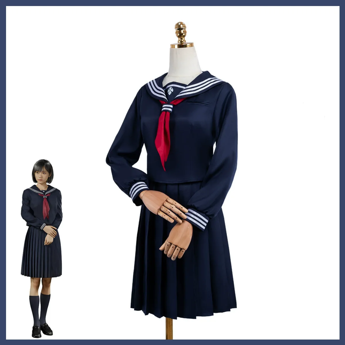 Фото Новая игра ужасов SILENT HILL F Shimizu Hinako Косплей Костюм JK Школьная форма Парик для женщин Кампусный костюм Карнавальное платье №3