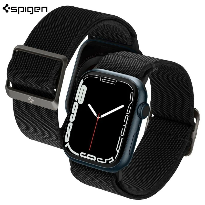 

Spigen Original Lite Fit Elasticity Nylon Watch Strap For Apple Iwatch Watch 7 6 SE 1 2 3 4 Watch Band 38mm 45mm 44/42mm 41/40mm