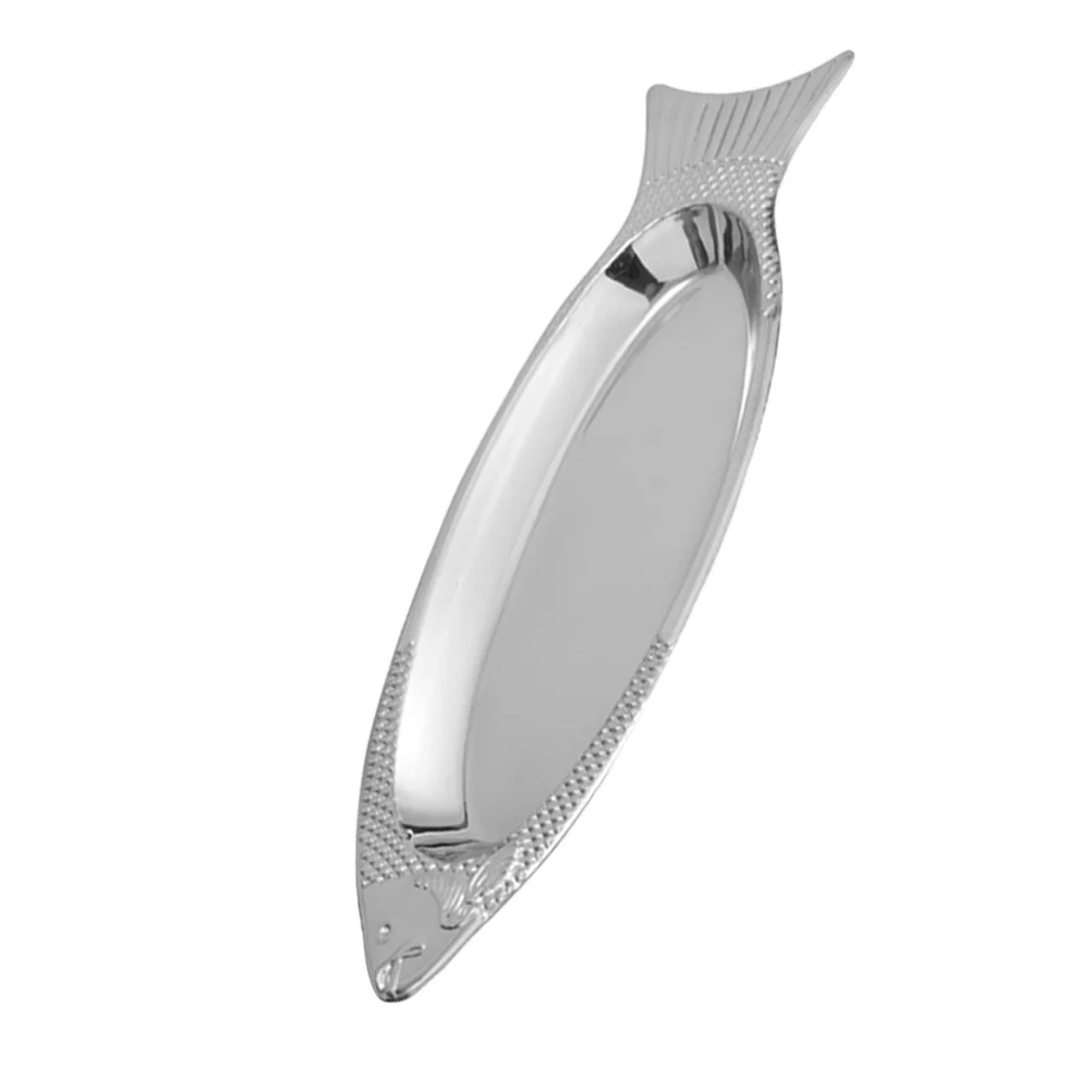 

Sauce Fish-shaped Tray Steamed Dish Stainless Steel Food Plate Party Serving Kitchen Tableware Snack Containers Kids