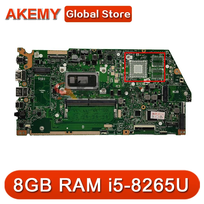 

SAMXINNO X532FA Motherboard For Asus VivoBook S15 S532F X532 X532F X532FL X532FA Laptop Mainboard with/ 8GB RAM i5-8265U CPU