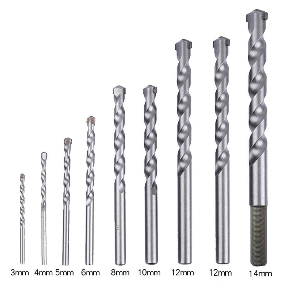 

1 шт. сверло из карбида вольфрама наконечник для сверления бетона в каменной кладке 3-14 мм аксессуары для электроинструмента