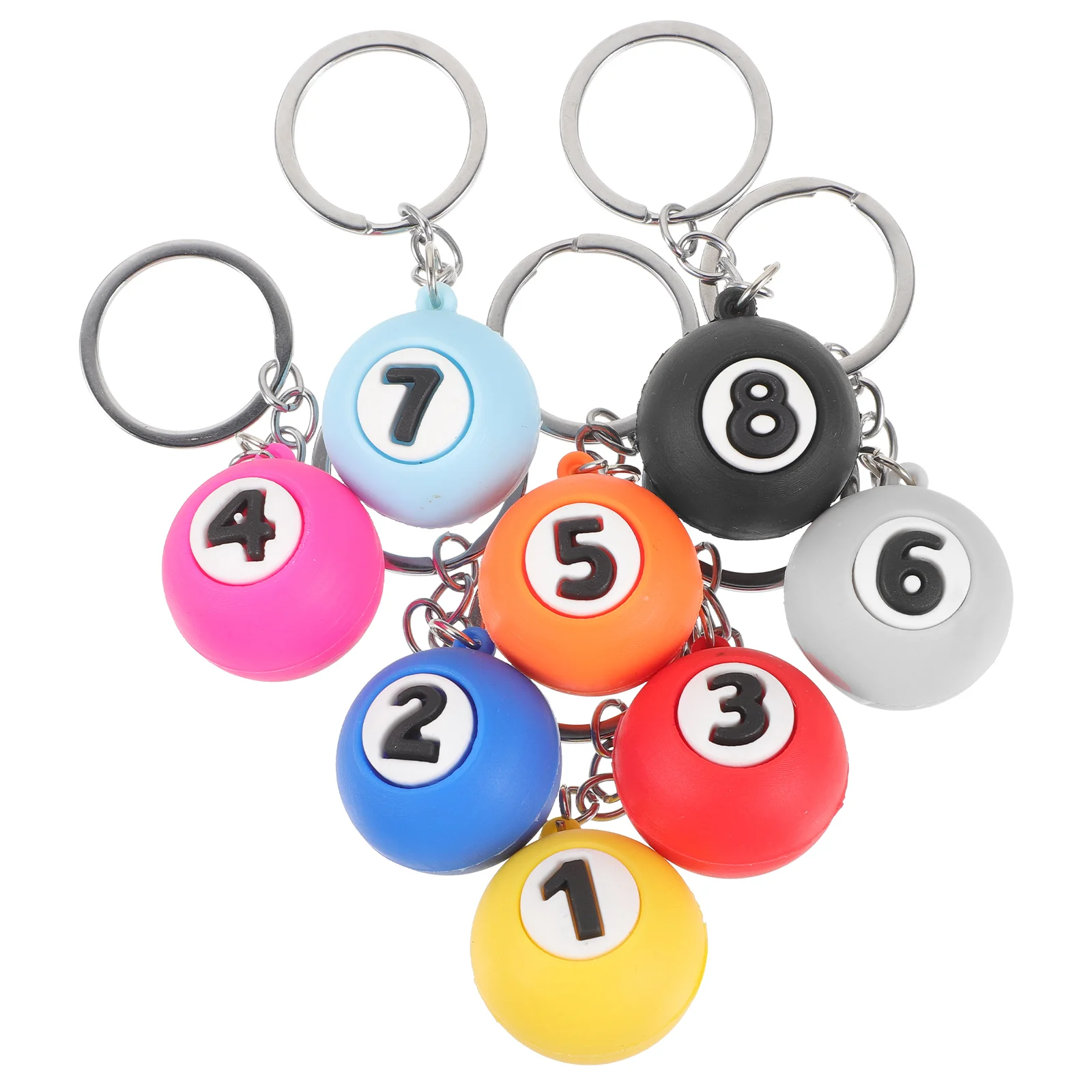 

Decorations Pool Ball Keychains Bulk Mini Small Ornaments Billiards Match Keepsake