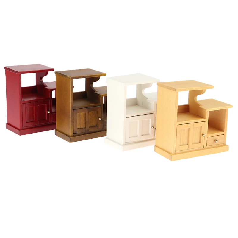

1:12 миниатюрный шкаф для хранения для кукольного домика, стеллаж с выдвижным ящиком, модель для декора, аксессуары для кукольного домика