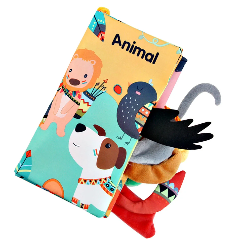 

Book Baby Cloth Books Crinkle Animal Educational Plaything Toy Activity First Babies Cognition Toys Enlightenment Kid Tails