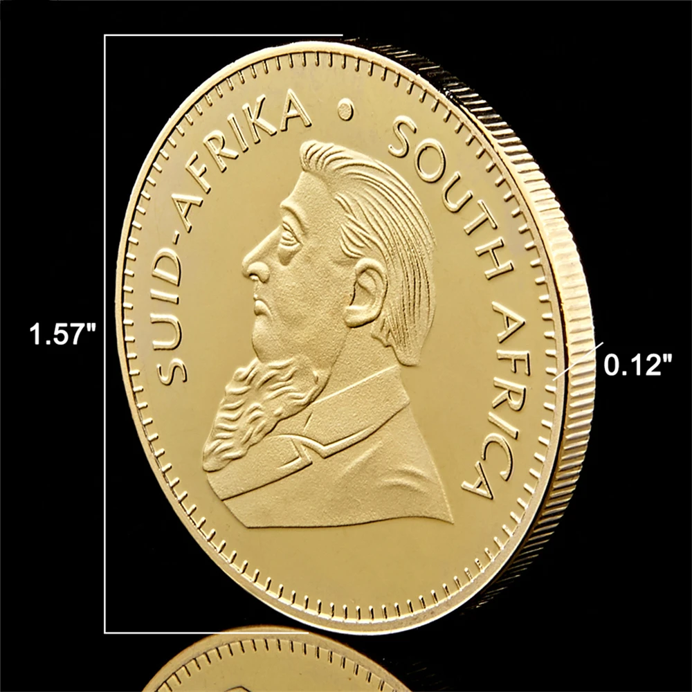 1967 год ЮАР 1 унция мелкое позолоченное крагерранд Реплика монета с дисплеем