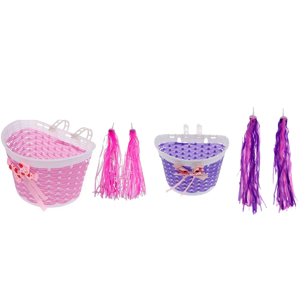 

Children Kids Bicycle Scooter Handlebar Streamer Tassel Braided Basket Bike Braided Decoration Durable High Quality New Parts