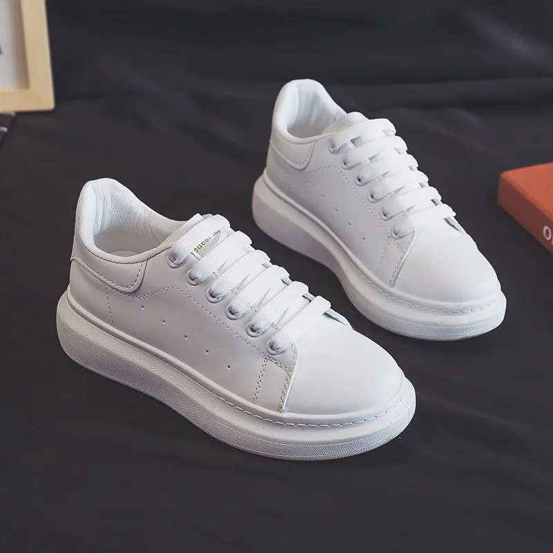 2023 Spring New Little White Shoes Women's Summer Versatile Student Thick Soled Women's Shoes Couple Board Shoes Sports Casual