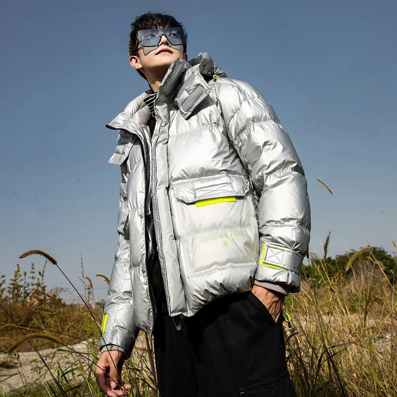 New Winter Men's Jacket Down Jackets White Duck Down Superheat Coats Parka Short Tops High End Luxury Designer Clothing Brand