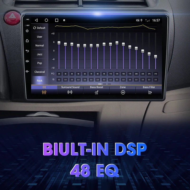 Автомагнитола JMCQ 2 din Android 10 мультимедийный видеоплеер для Honda Civic хэтчбек 2006-2011