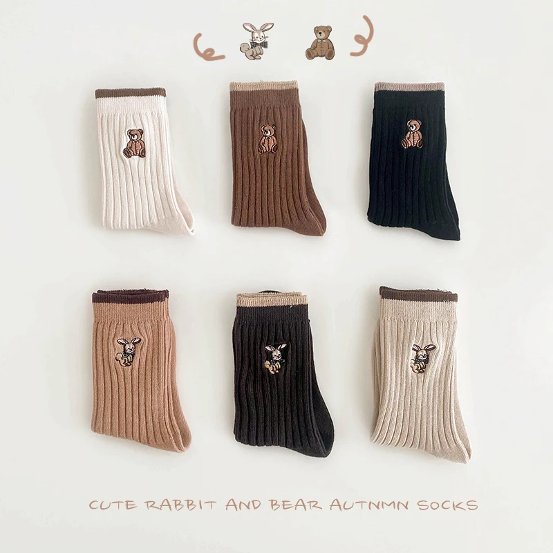 

Kids Carton Socks 3-8y boys Girls Knee high socks quality 3 pairs/ pack cute design