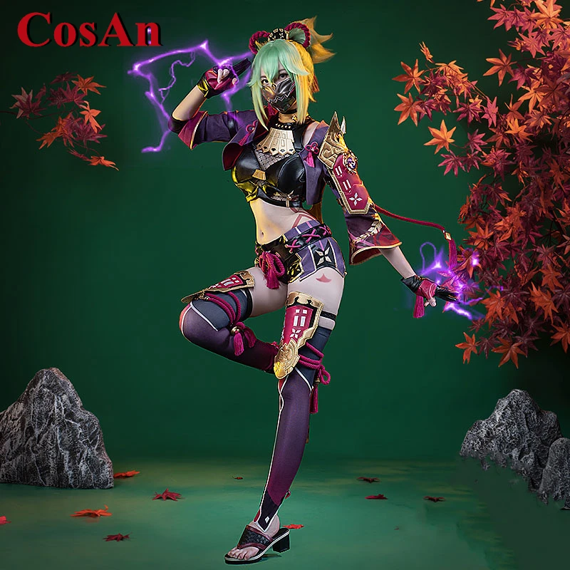 CosAn Game Genshin Impact Kuki Shinobu Косплей-костюм милая элегантная боевая униформа для