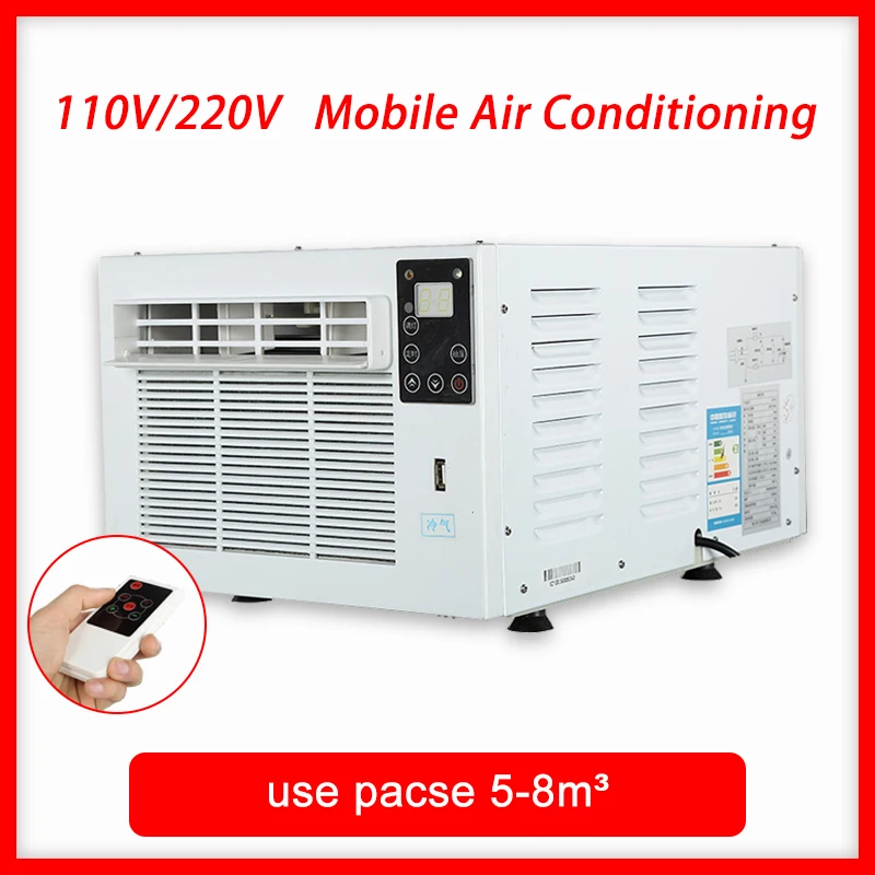 110V Portable Mobile Air Conditioner Free Installation Of All-In-One Compressor Refrigeration Air conditioners Cooling for home