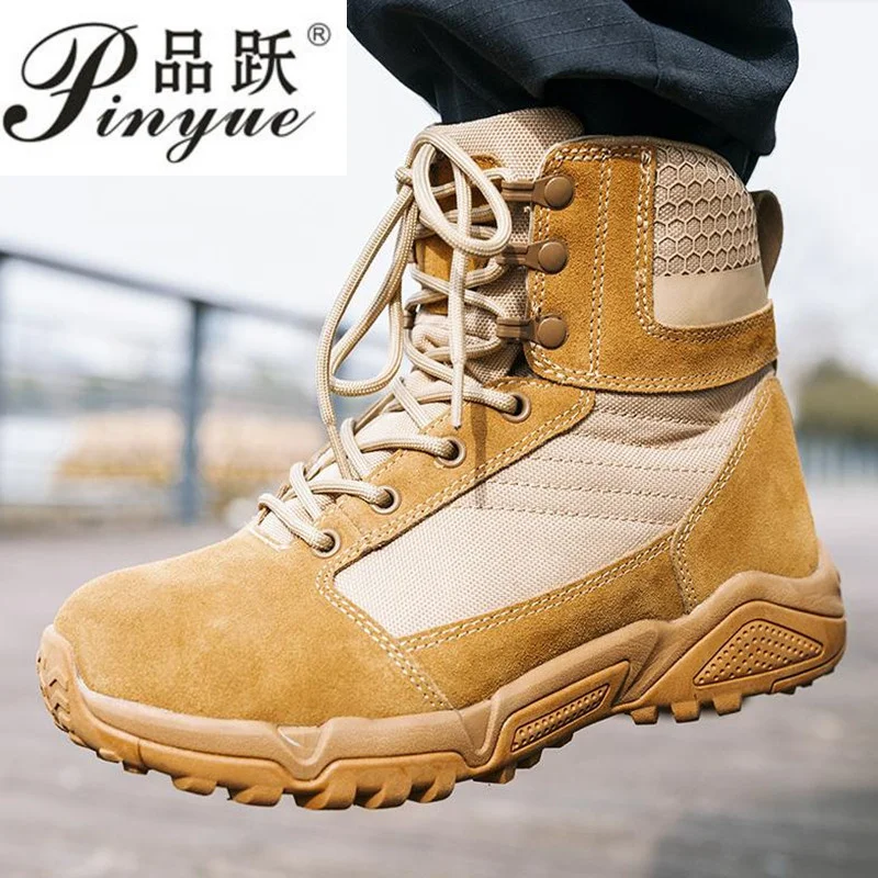 

Good quality Non-slip Breathle Water Resistant Hiking Shoes Military Training Combat Tactical Boots Men's Climbing boots