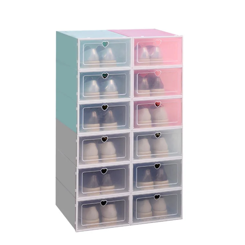 Thickened transparent shoe box For men and women's household plastic shoe box storage magic simple multi-layer shoe cabinet