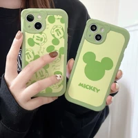 disney green minnie mouse for iphone 13 12 mini 11 pro x xr xs max 7 8 6 plus 2022 case