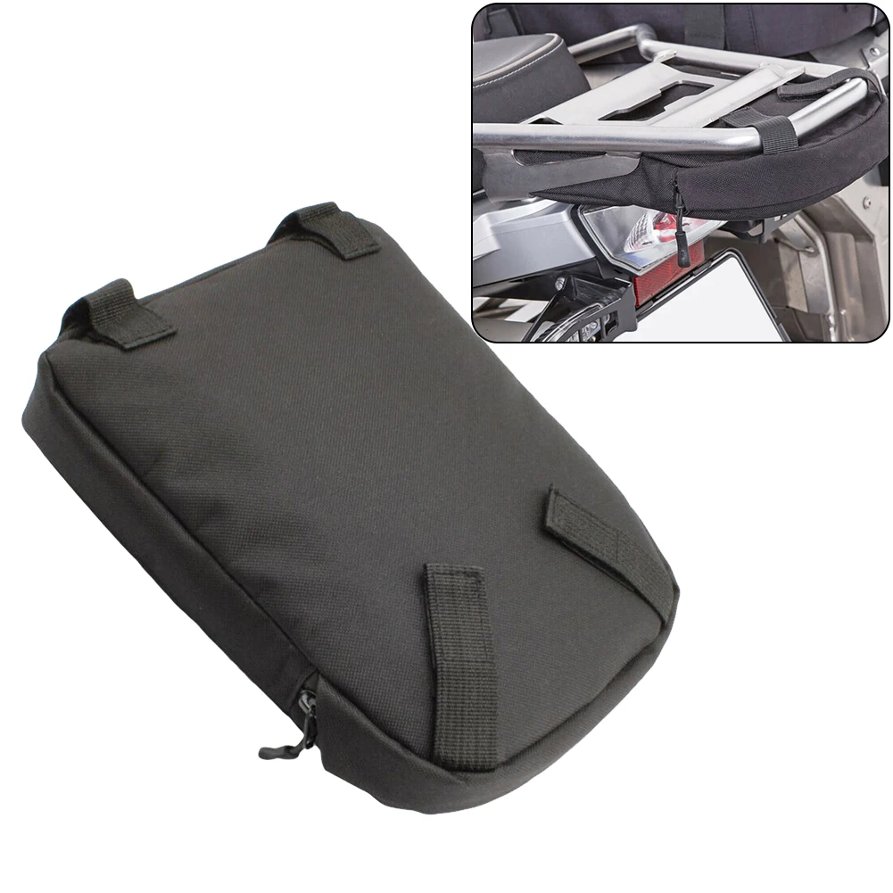 

Сумка для хранения аксессуаров 27x19x6 см, черная прочная практичная прорезиненная нейлоновая задняя Сумка для мотоцикла, сумка для хранения