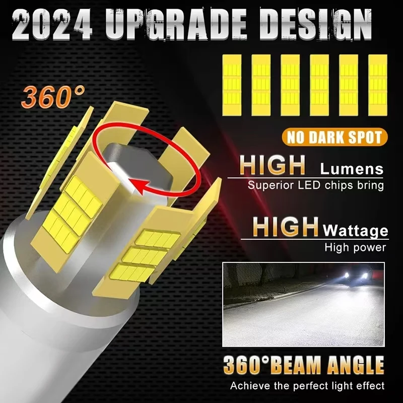 Фото LOVECAR 360 H7 H11 Светодиодные фары Canbus без ERROR 360 °    6 Sise H8 H9 H11 HB3 HB4 9005 Светодиодная лампа высокой мощности 6000K для фар №3