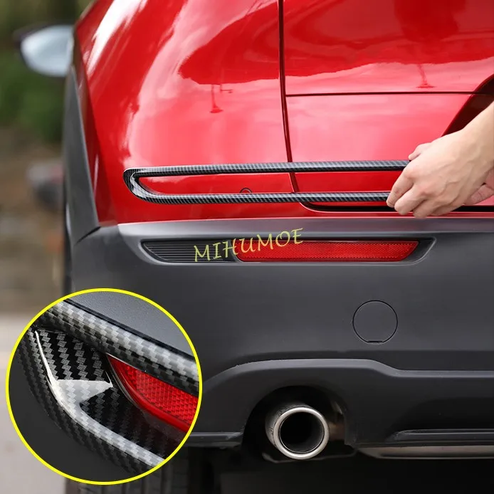 

Для Mazda DM CX30 CX-30 2020-2025 гг. Автомобильные задние противотуманные фары, чехлы накладки из АБС-пластика из углеродного волокна, внешние аксессуары 2021 2022 2023 2024