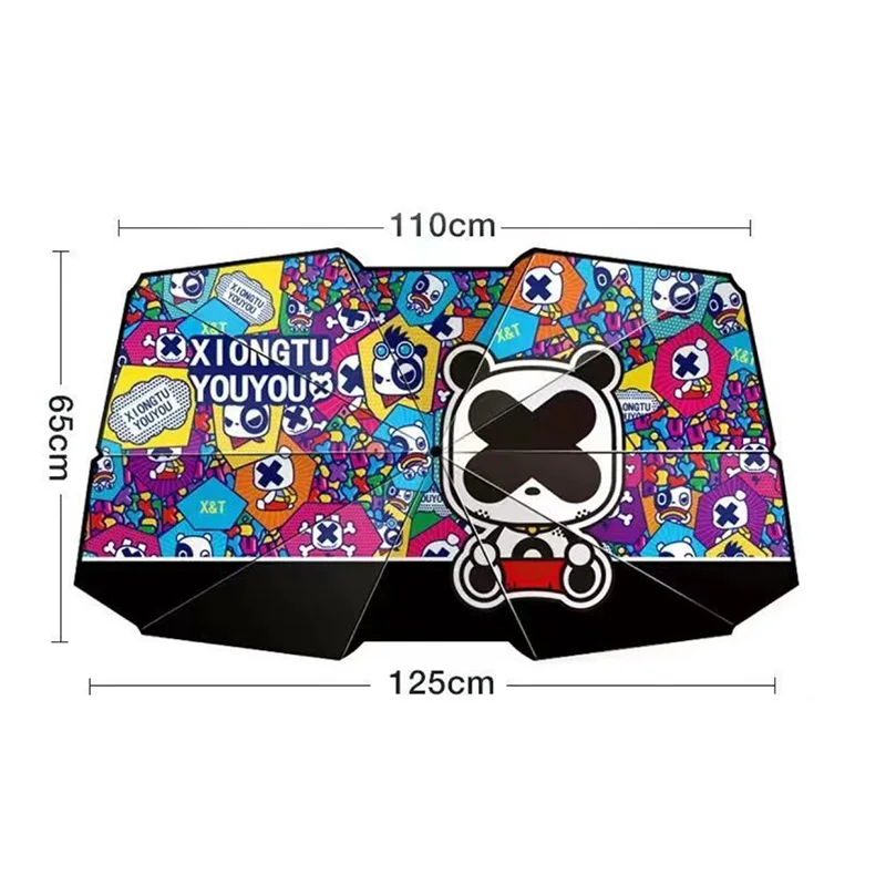 

Car Windshield Sunshade Printed Umbrella for Window Summer Sun Protection Heat Insulation Cloth for Car Front Shading