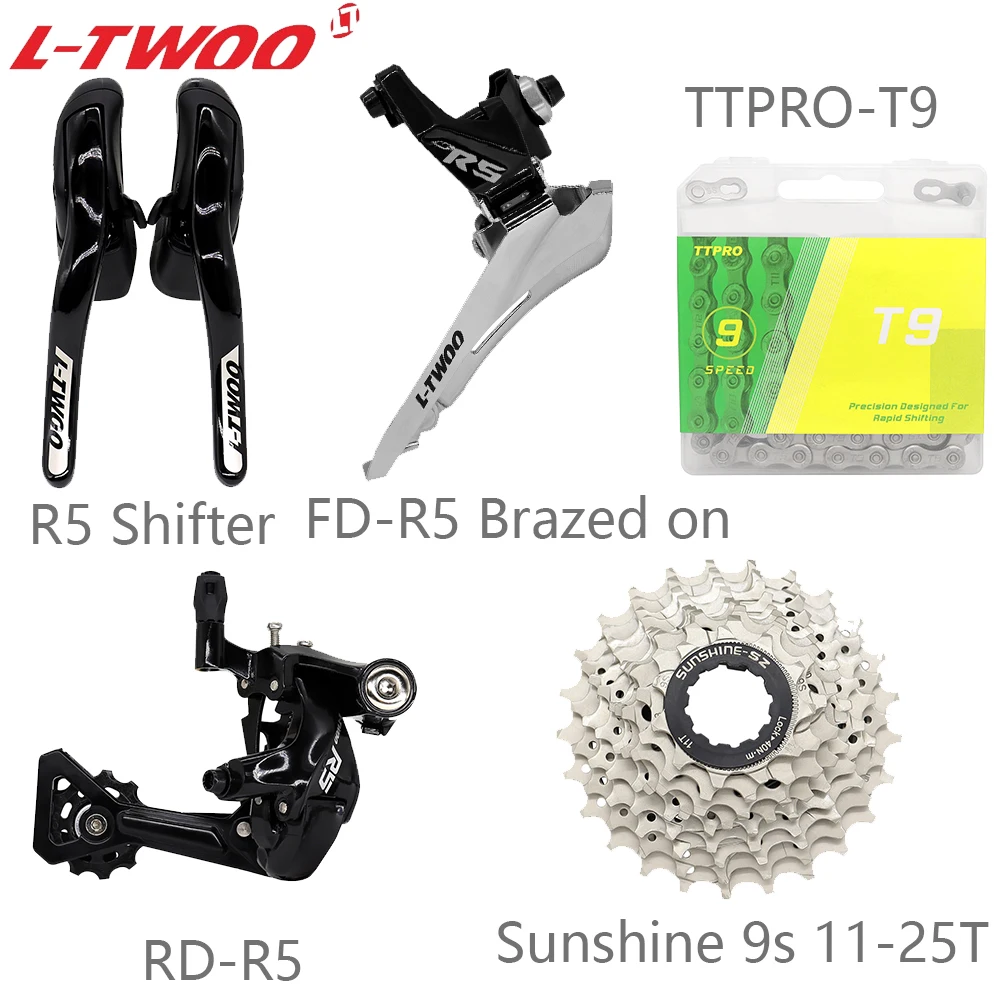 Задний переключатель передач LTWOO R5 2x 9 задний с пайкой солнечный свет кассета