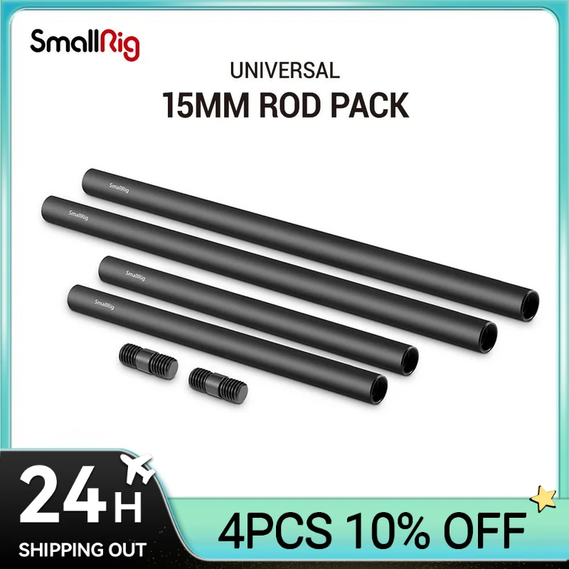 

SmallRig 15mm With M12 Thread Black Aluminum Alloy Rods Combination For DSLR Camera Universal Accessories (6 pcs) 1659