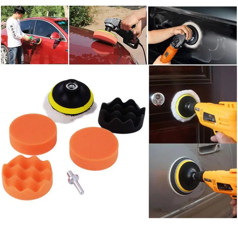 

Car Polishing Sponge Buffer With M10 Drill Adapter 3" 4" Auto Car Buffing Pad Set Kit Sponge Polishing Buffer Car Polish Tool