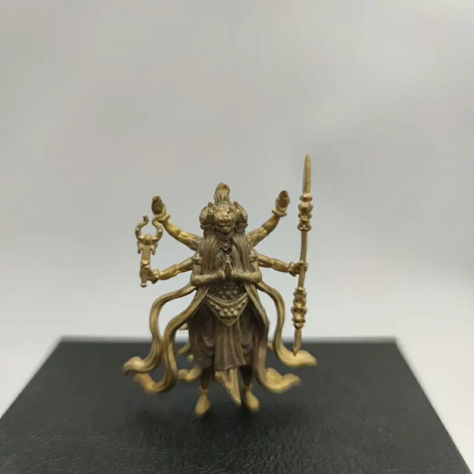 

Pure copper six-armed three-headed Asura pendant ornament necklace keychain