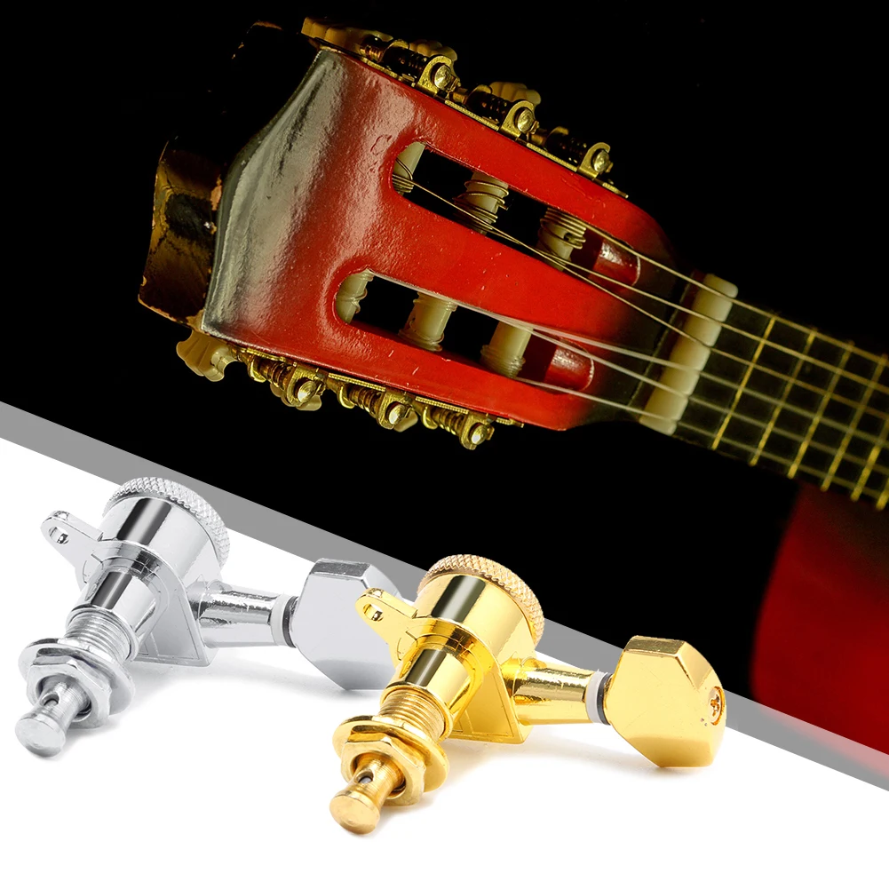 

6pcs 6R Electric Acoustic Guitar String Tuning Pegs Locking Tuners Keys Bottons