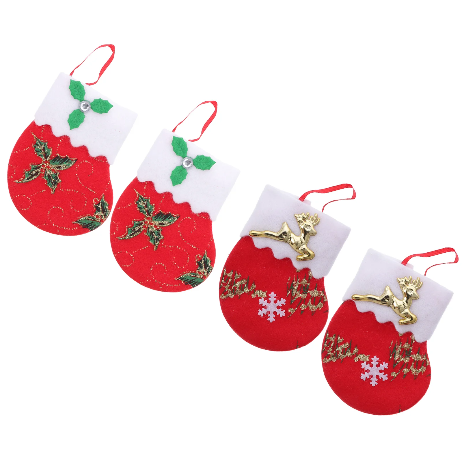 

4pcs Cartoon Xmas Cutlery Christmas Tableware for Kitchen Home Restaurant