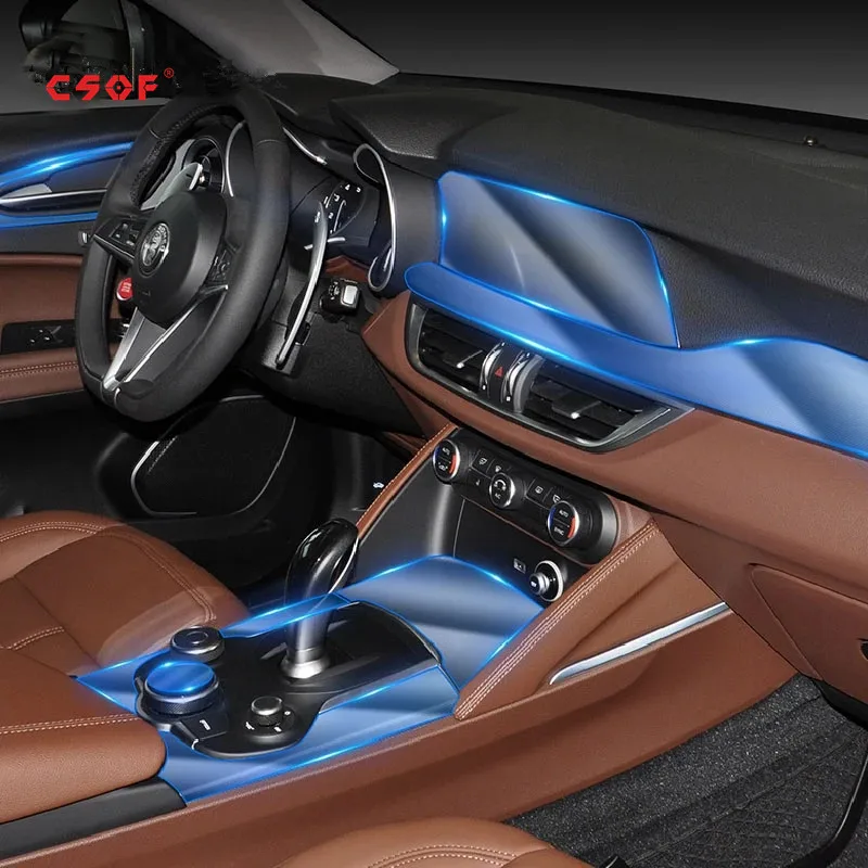 

Для Alfa romeo Stelvio 2017-2022 Автомобильная интерьерная центральная консоль прозрачные аксессуары для ремонта от царапин