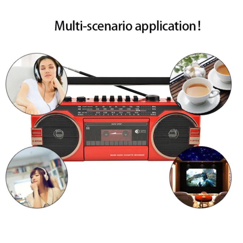 Магнитола cmik в стиле ретро с bluetooth-плеером 5 0 портативная мультичастотная