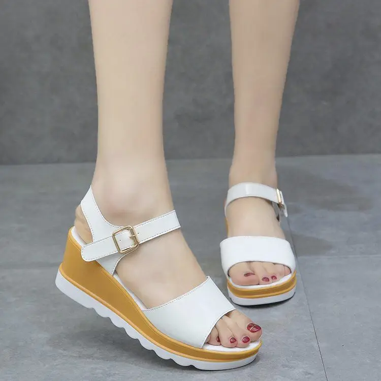 

2022 New Summer Open Toes Shoes Femme Platform Sandals Wedges Shoes For Women High Heels Sandals Plus Size