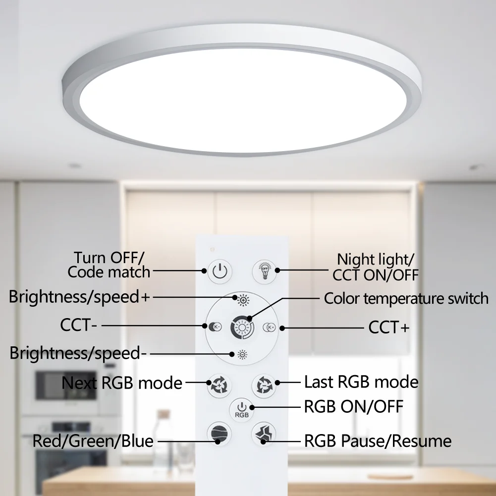 RGB Revolving Light Smart Ceiling Lamp For Home decor APP/Remote Control 28W Ultra thin LED Design Ceiling Light For Living room