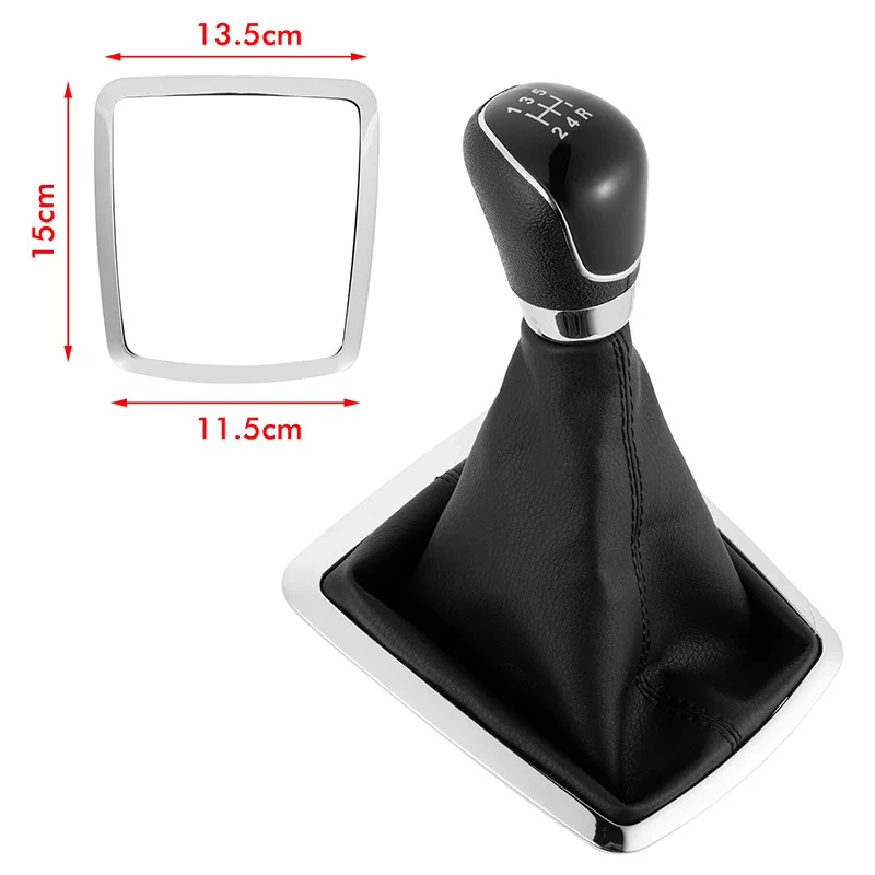 

Suitable for large frame black gear shift head 5/6 gear manual transmission lever shift dust cover automotive accessories