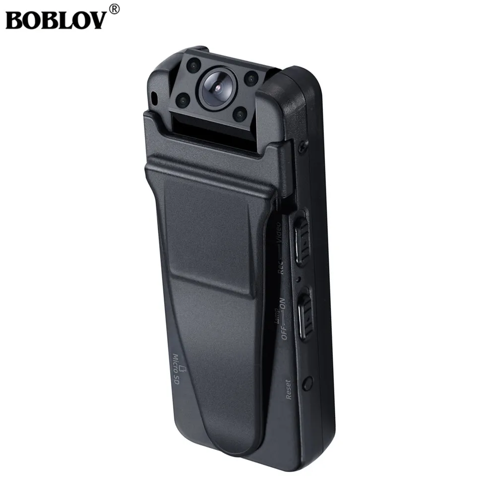

Boblov A21 1080P HD Infrared Night Vision Mini Camera Small Camcorder 180 Degrees Rotatable Lens Bodycam Police Cam Bike Camera