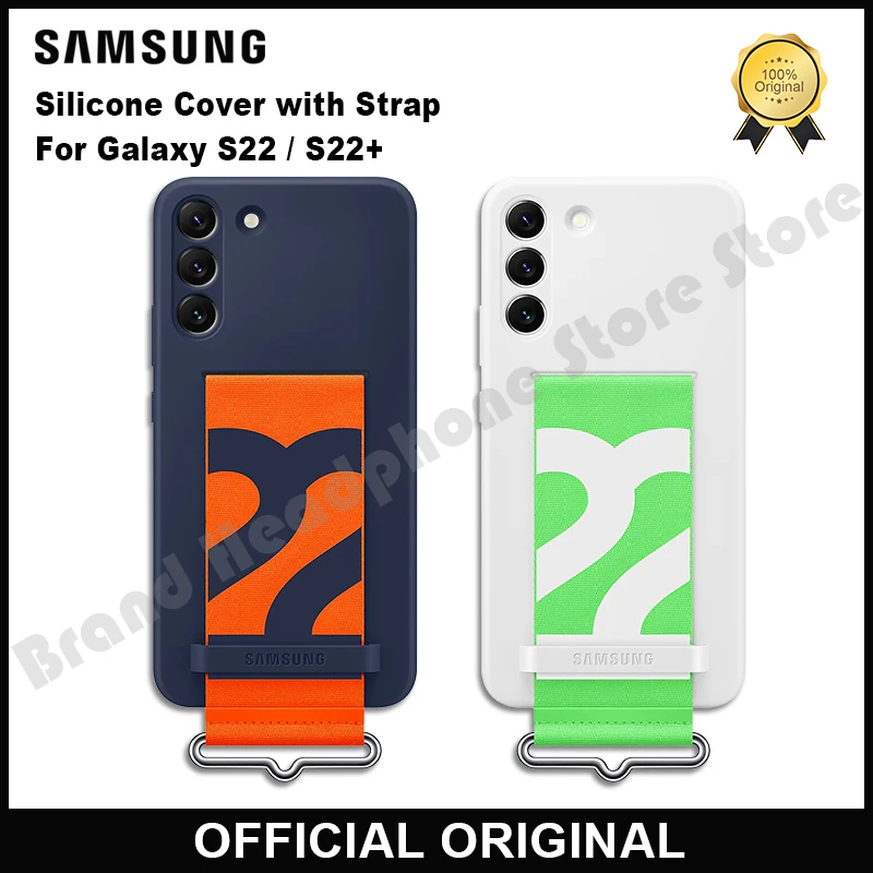 Official Samsung Silicone Cover with Strap cover phones mobile phones case for Samsung Galaxy S22 S22+