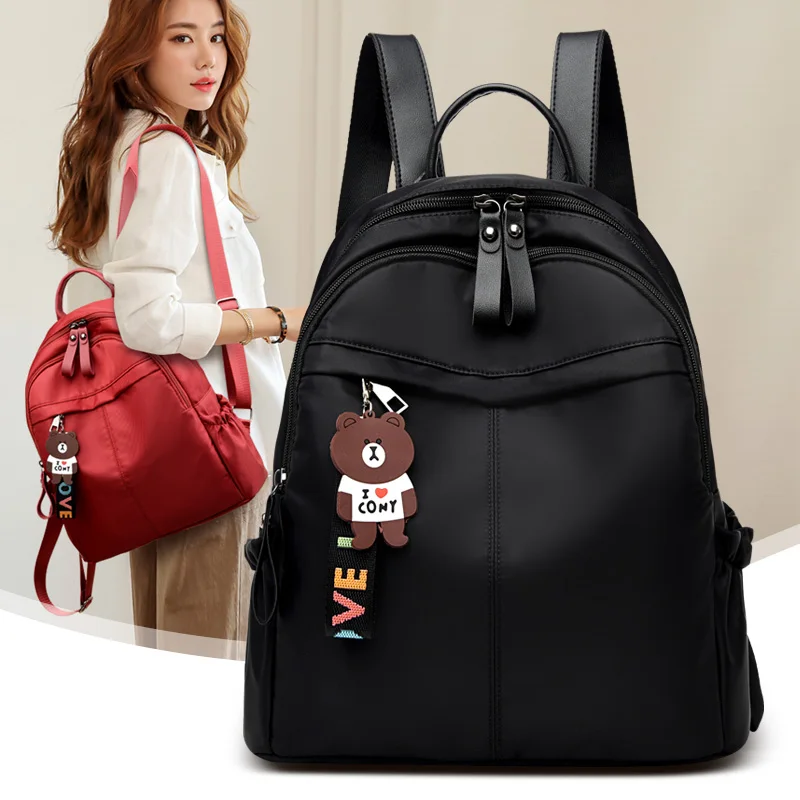 

Oxford Cloth backpack women 2021 new ladies Korean Fashion Joker Small Portable Bag Canvas Large Capacity Travel Backpack.