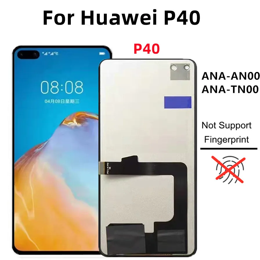 

ЖК-дисплей 6,1 "TFT для Huawei P40, ЖК-дисплей, сенсорный экран, дигитайзер в сборе, замена телефона
