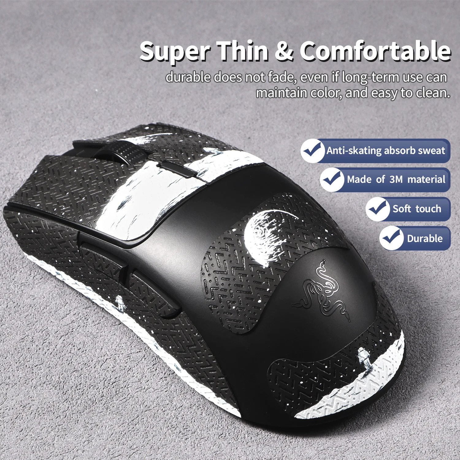 Липкая лента для мыши наклейка Razer Viper V3 HyperSpeed Mouse противоскользящая