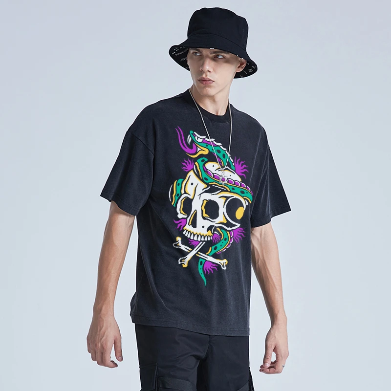 

Спортивная футболка Colorich, Мужская хлопковая футболка с графическим принтом и коротким рукавом, модная футболка унисекс с коротким рукавом ...