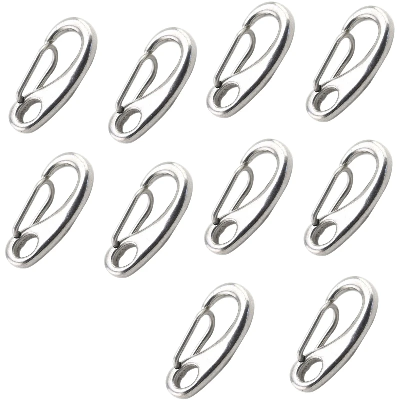 

304 Stainless Steel Shackle, Wire Rope Quick-Hanging Buckle, Oval Spring Shackle, For Rigging, Rope