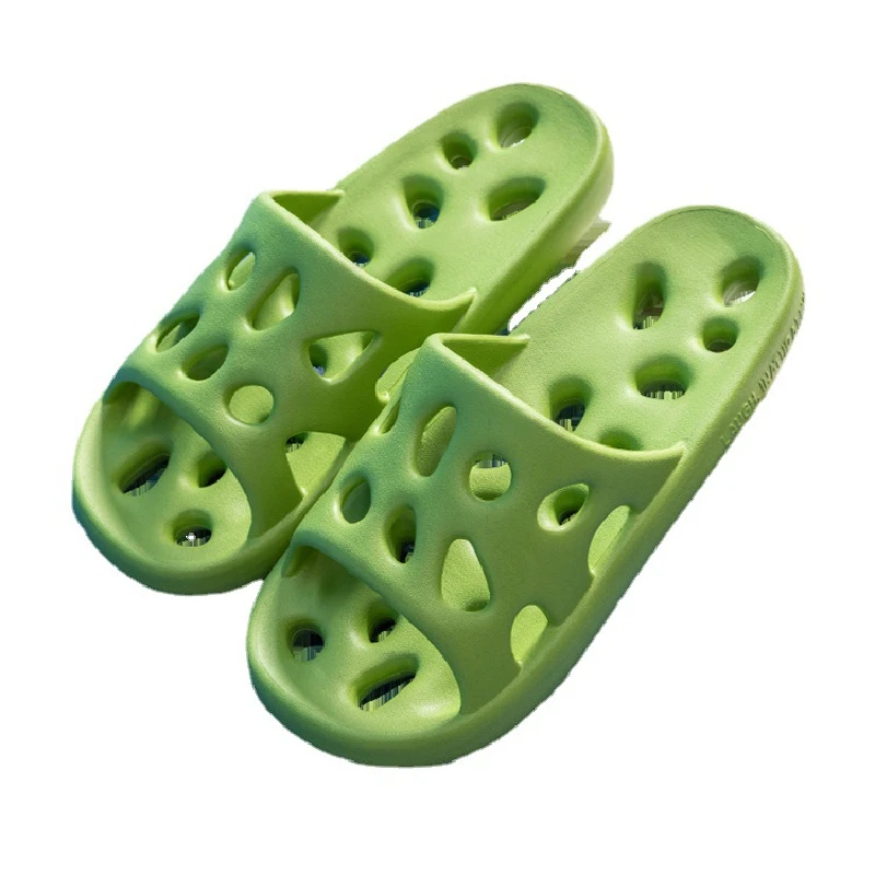 Summer Soft Sole Mute Slippers Bathroom Shower Non-slip Anti-odor Drain Shoes Multicolor Option Women Men Couple Home Slippers
