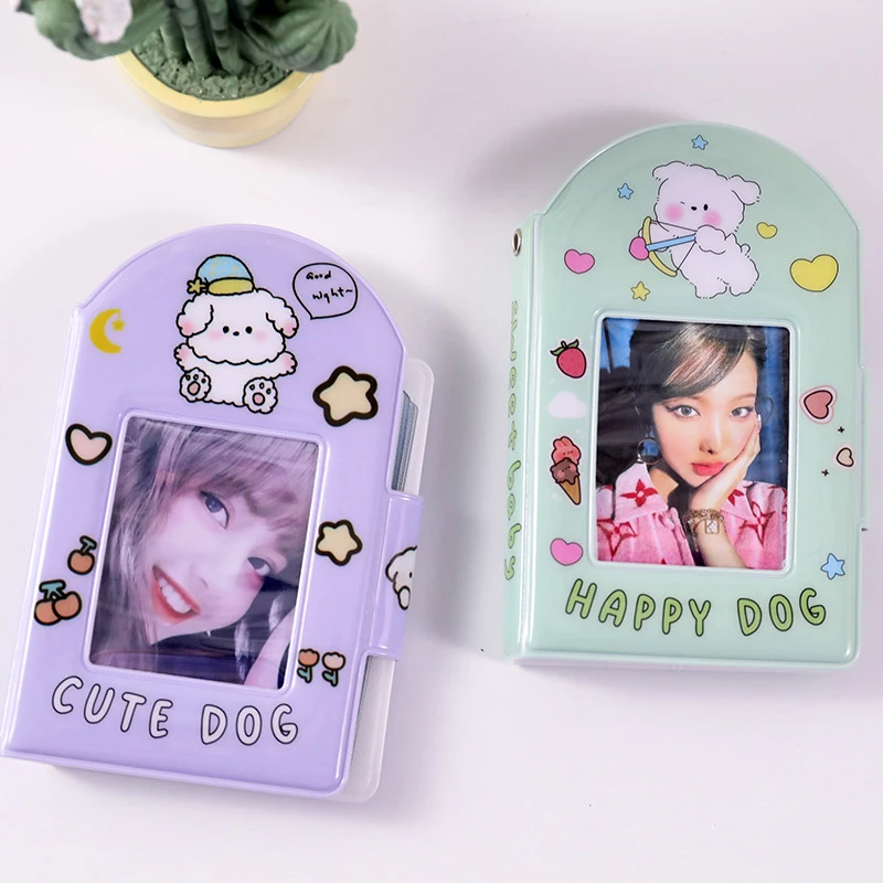 

INS Kpop Cartoon Photocard Holder 3 Inch 40 Pockets Photo Album Square Hollow Fashion Album Instax Collect Book Storage Case