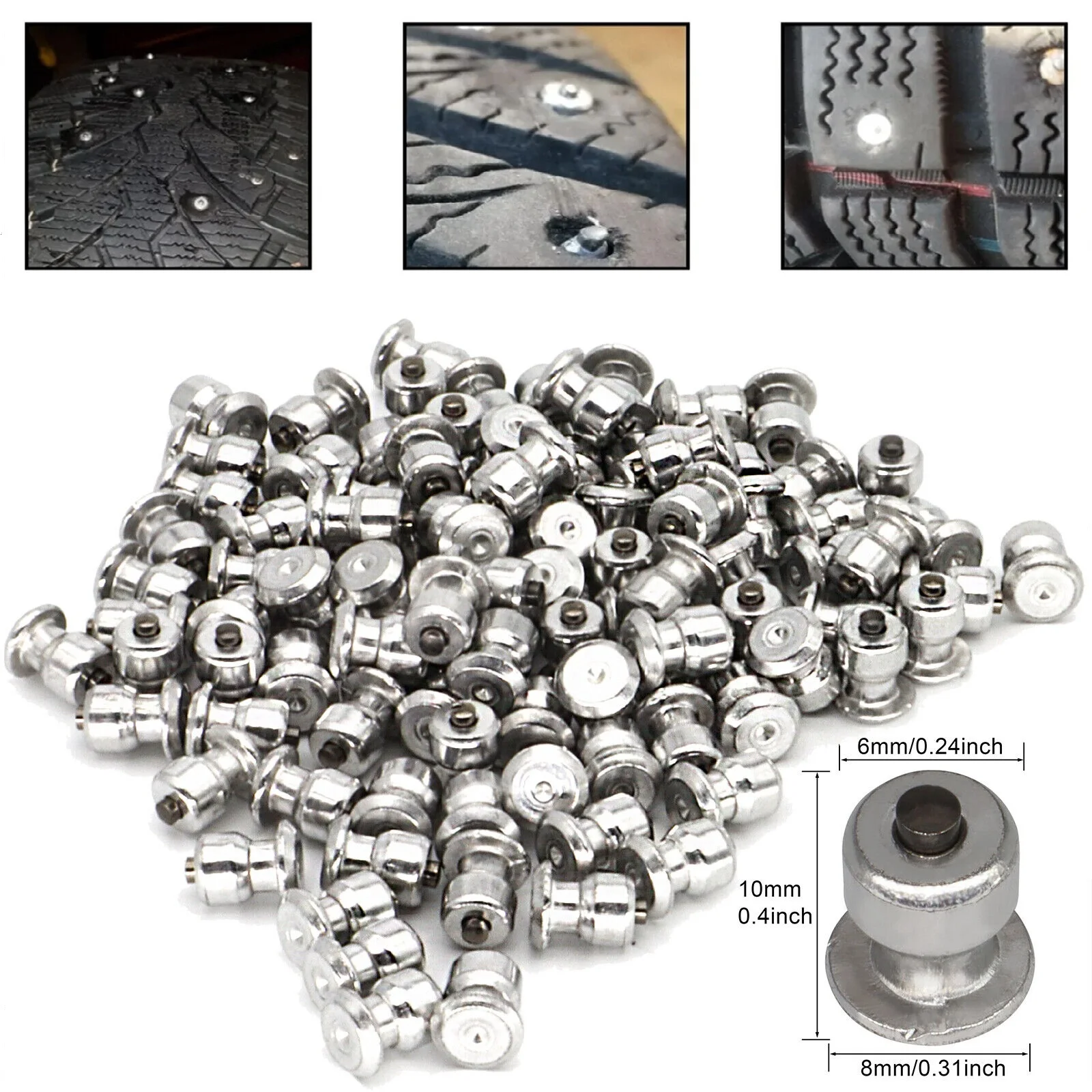 

100 шт. противоскользящие винты для автомобильных шин, противоскользящие шипы для автомобиля, мотоцикла, велосипеда
