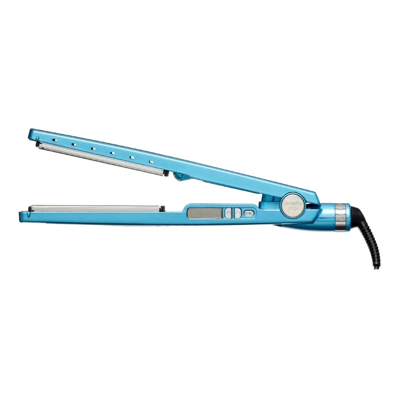 

New Babyliss Pro Nano Titanium Integrated Ceramic Heaters Iron ( 1.25" inch - Flat Plates), Blue