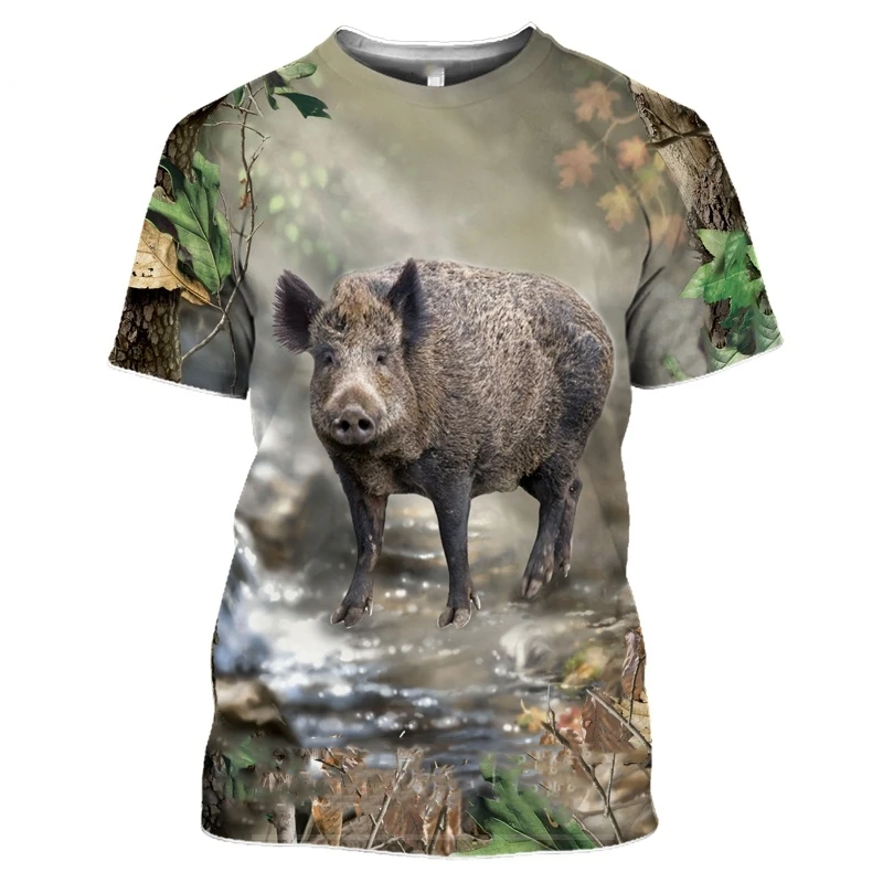 

Hound Boar Camo T Shirt Harajuku Plus Size Men Ladies Jungle Animals 3D Printing Fun Streetwear Grunge Clothes