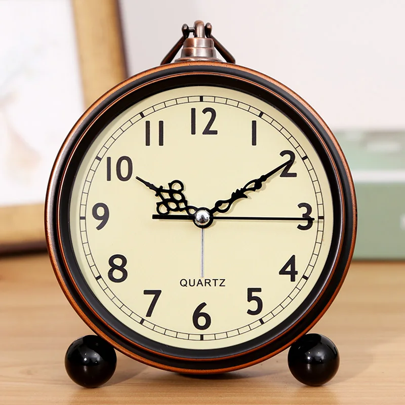 Table Sleep Travel Home Vintage Alarm Clock Kids Creative Aesthetic Hand Europe Despertador Desk Decor
