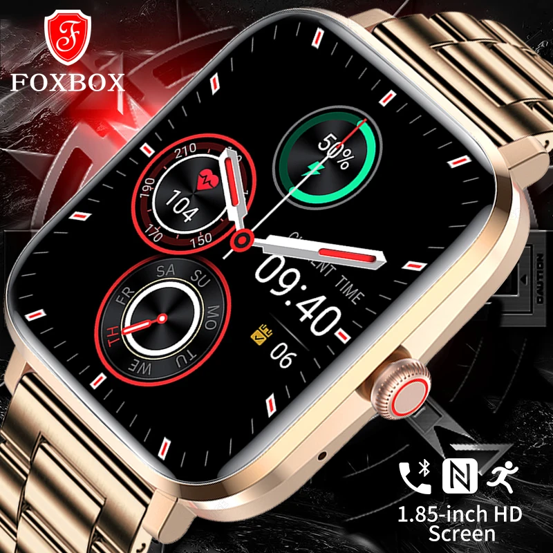 

FOXBOX Bluetooth Call Ladies NFC Smart Watch Women Smartwatch 2022 Sport Fitness Health Heart Rate Monitor Digital Watches New